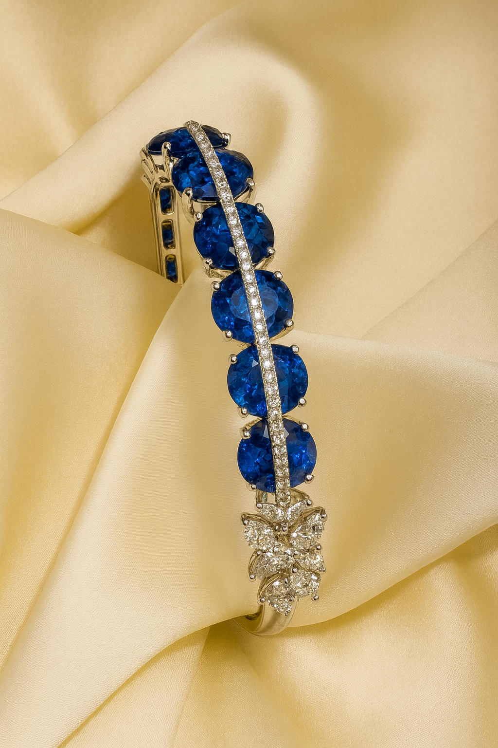 Sapphire Bloom Bangle