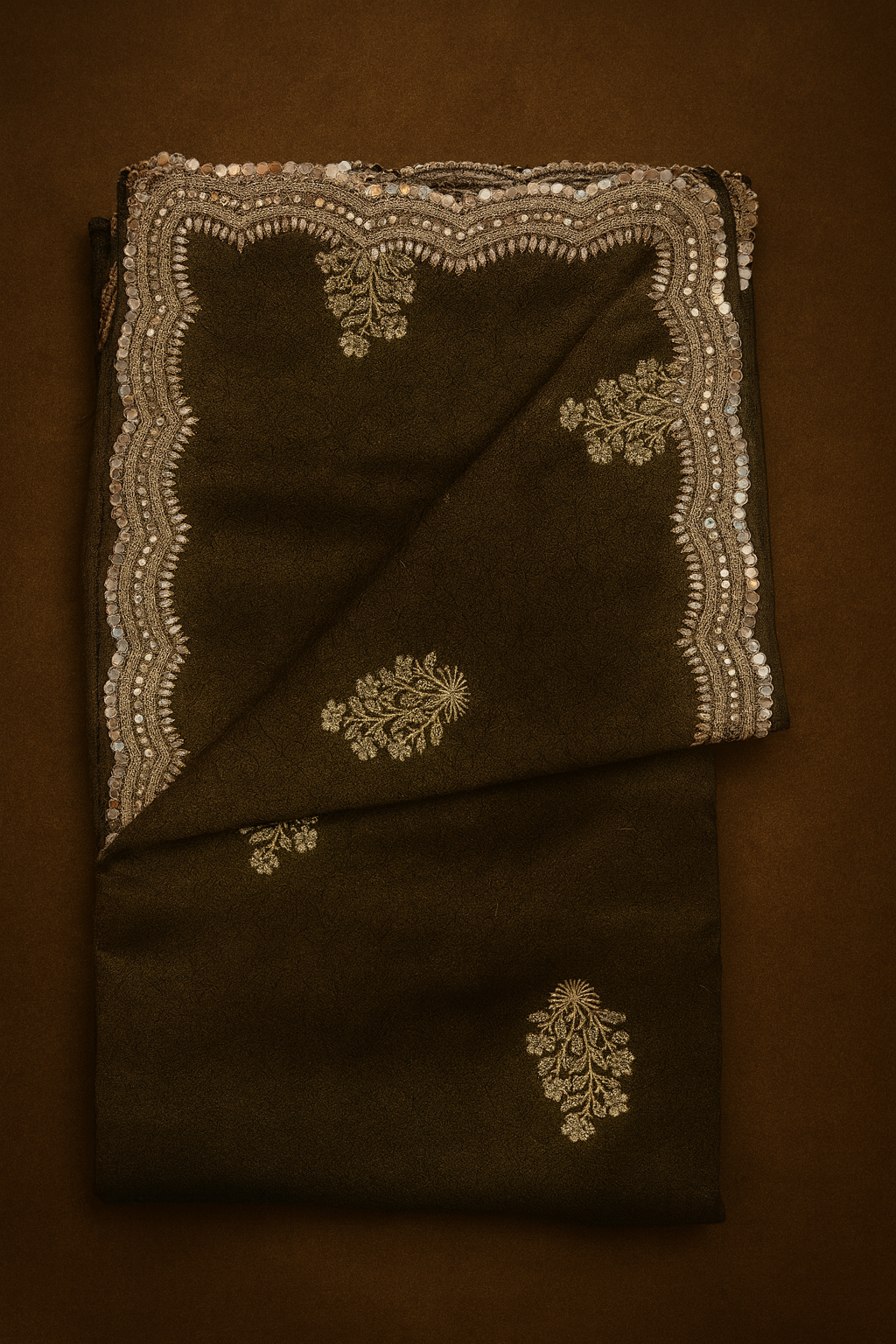 Olive Gold Silk Saree