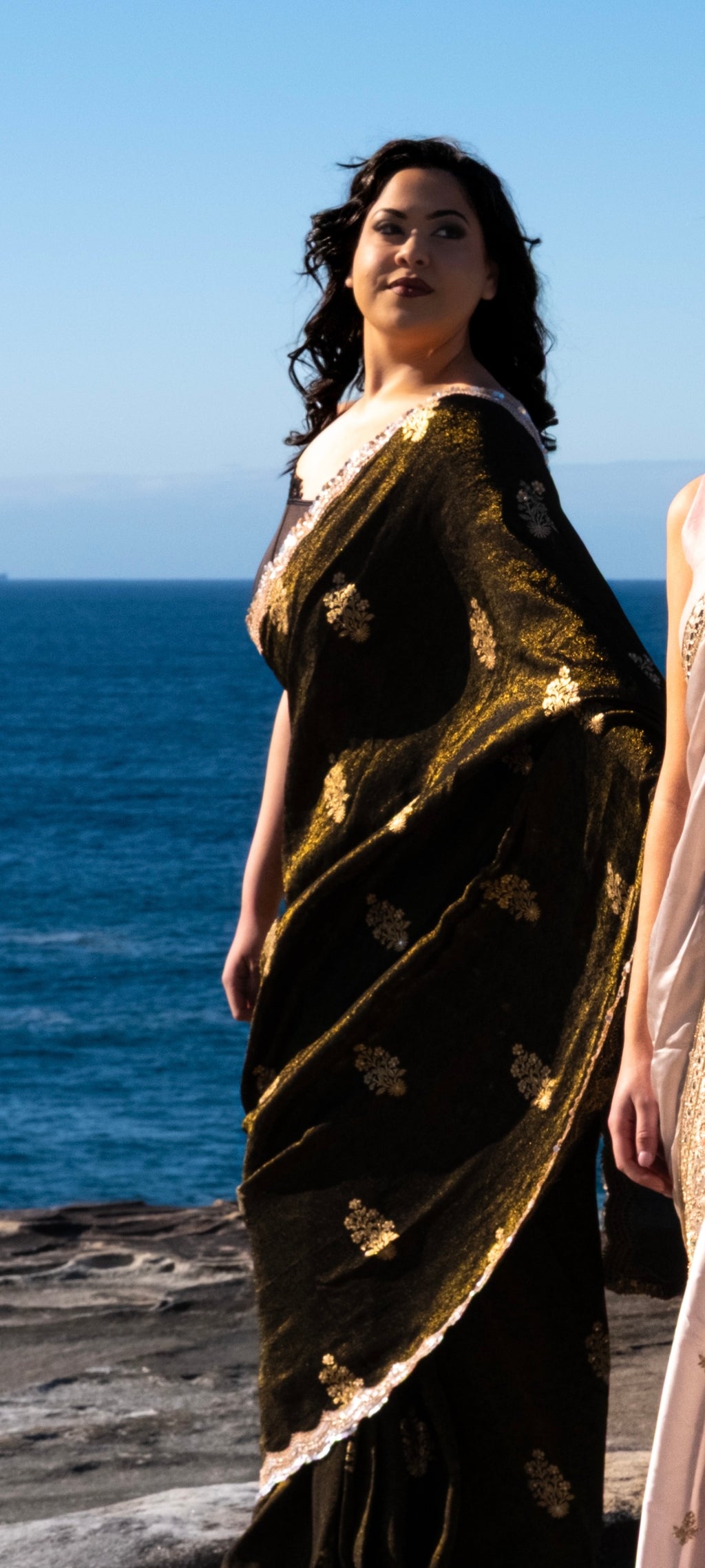 Olive Gold Silk Saree